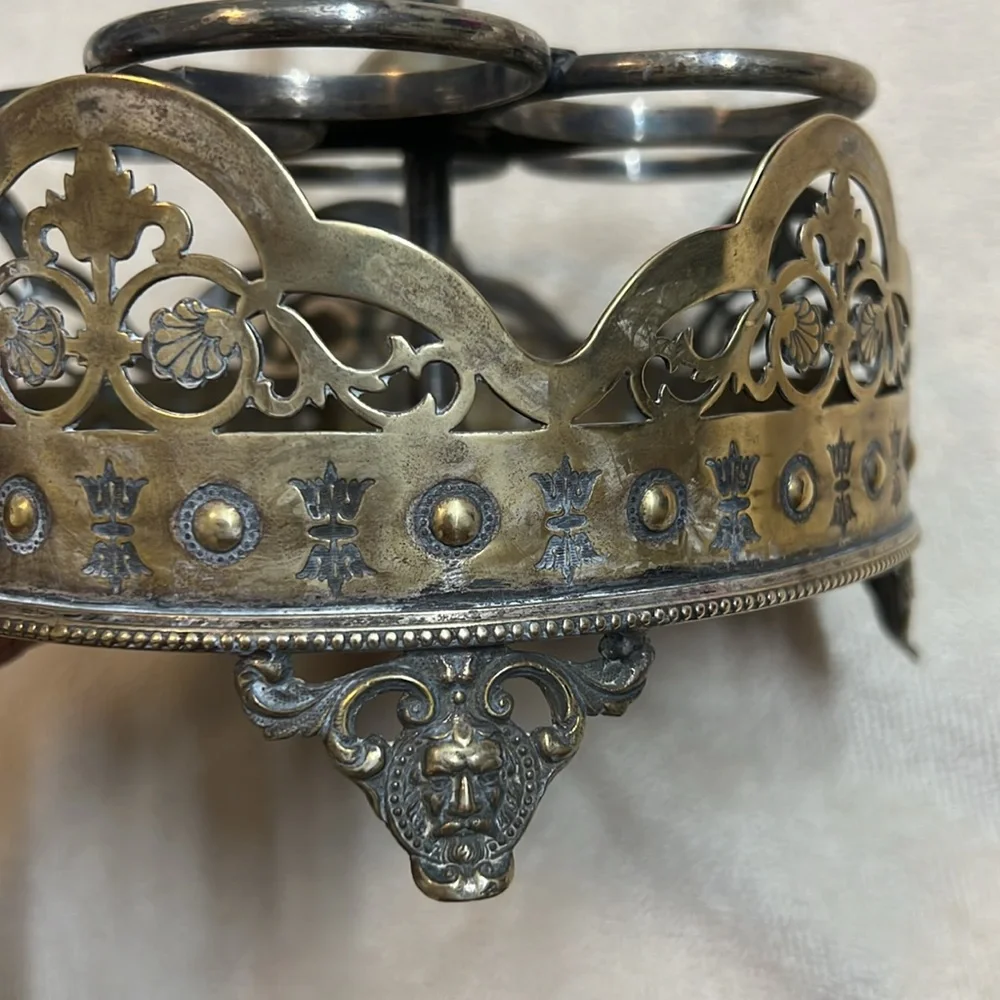 Antique Victorian Caddy JR&S EP holder/server. Carrier! Face, Skincare Vanity